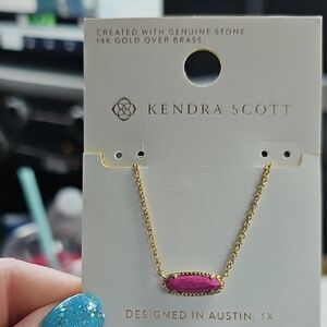 Kendra Scott Gold and Pink Necklace